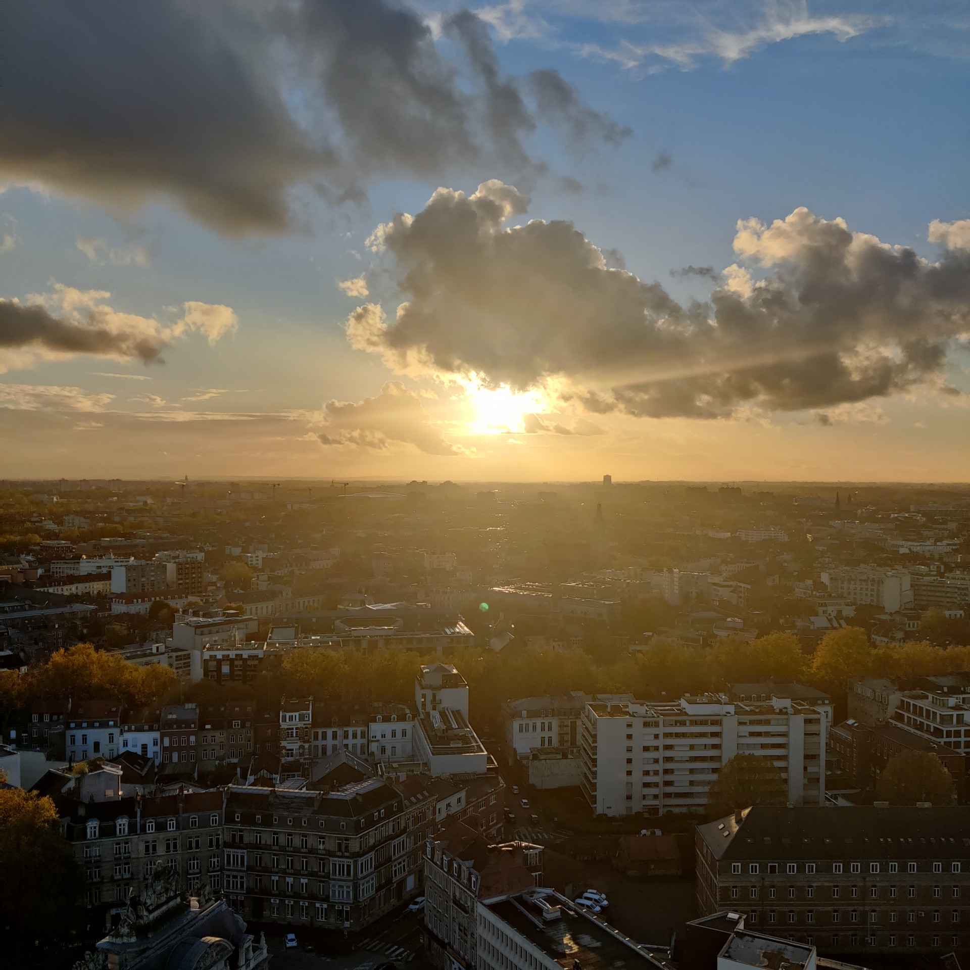 Panorama depuis le beffroi de l'hotel de ville de Lille lors de la visite